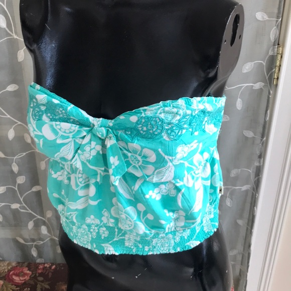 Cotton flannel shirt with bandeau top - Picture 2 of 5